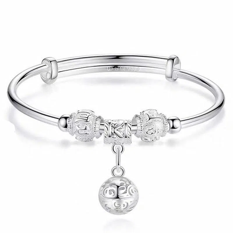 优态 宫铃珠六字真言推拉式女士镯子 合金 手镯 通用