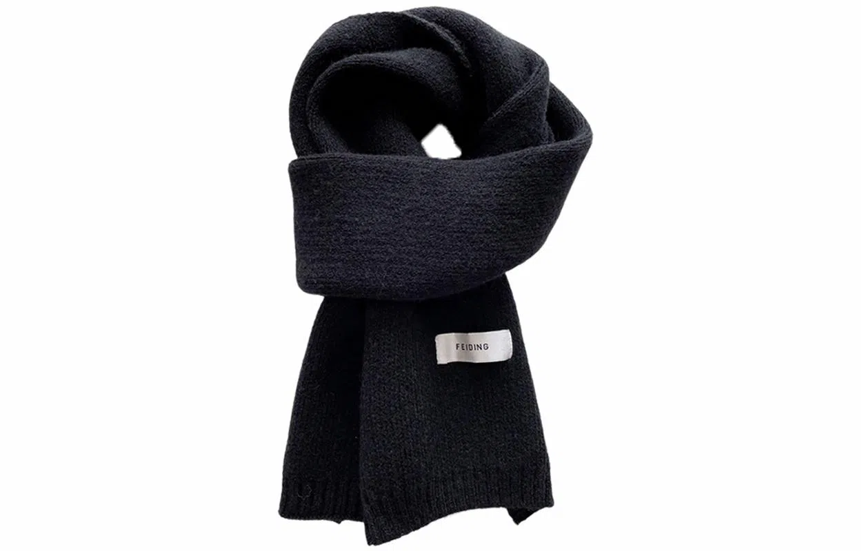 优幽兰 日系百搭高级感加厚保暖长款时尚潮流纯色休闲简约外搭两用韩系氛围感穿搭 聚酯纤维 绒线围巾 男女同款情侣款