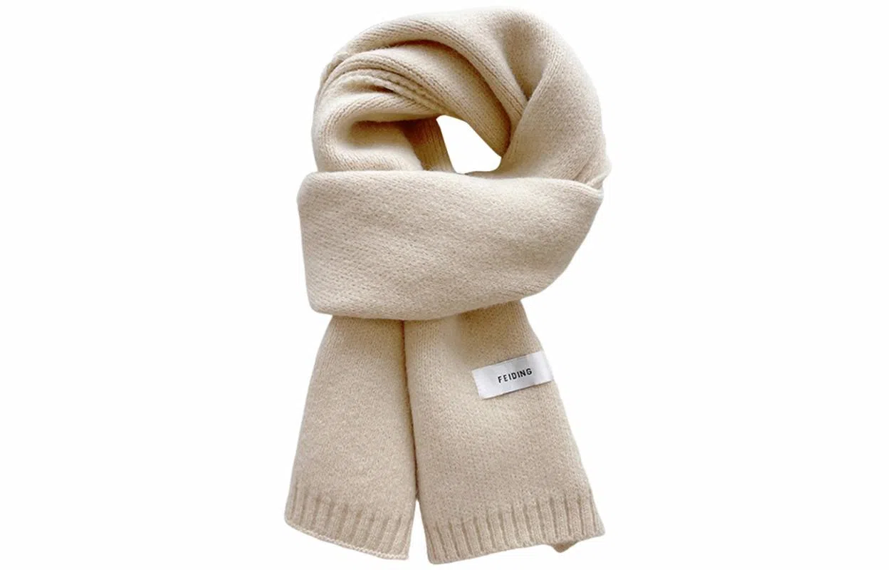 优幽兰 日系百搭高级感加厚保暖长款时尚潮流纯色休闲简约外搭两用韩系氛围感穿搭 聚酯纤维 绒线围巾 男女同款情侣款