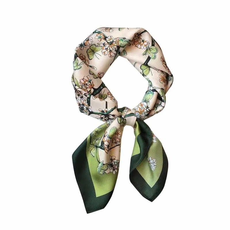 木林森 法式时尚百搭高级感护颈复古绑包 桑蚕丝 丝巾 男女同款情侣款