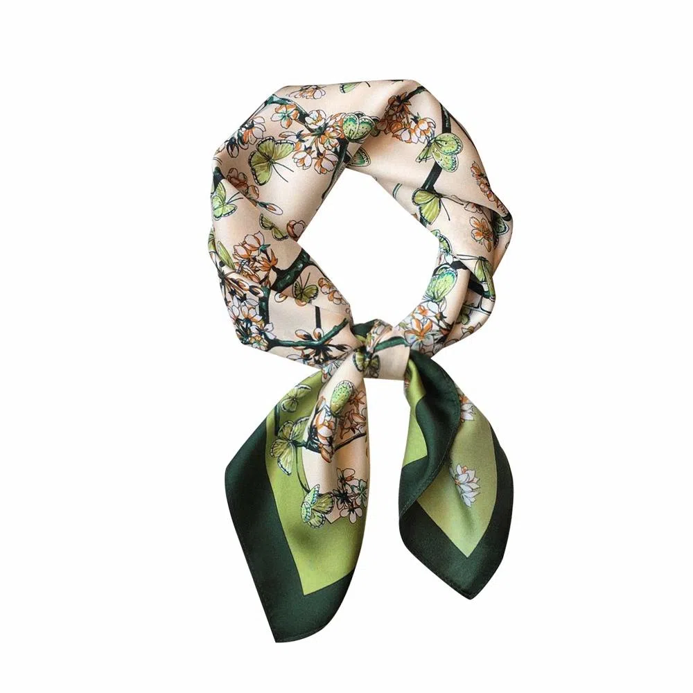 木林森 法式时尚百搭高级感护颈复古绑包 桑蚕丝 丝巾 男女同款情侣款