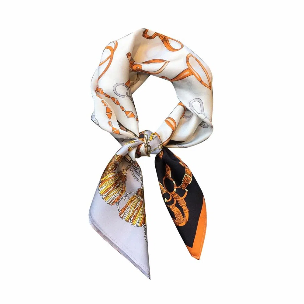 木林森 法式时尚百搭高级感护颈复古绑包 桑蚕丝 丝巾 男女同款情侣款