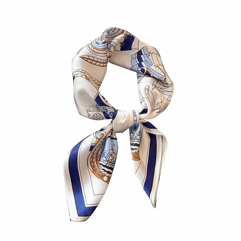 木林森 法式时尚百搭高级感护颈复古绑包 桑蚕丝 丝巾 男女同款情侣款