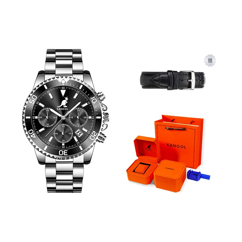 KANGOL Three-Eye Chronograph Black
