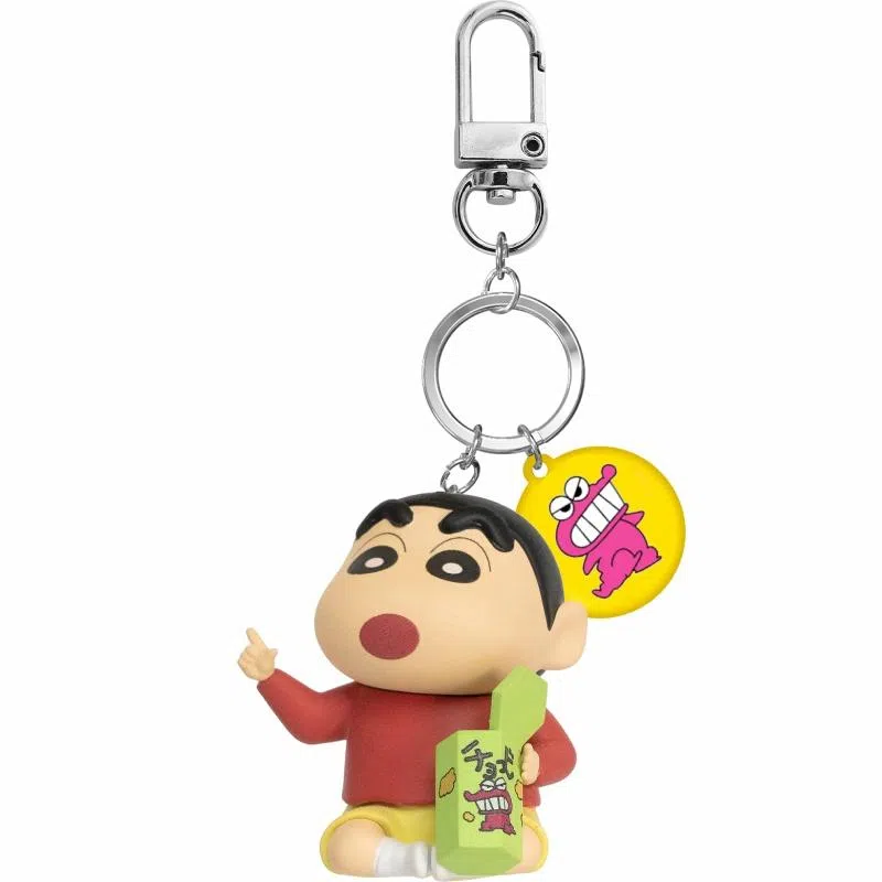 灵动创想 蜡笔小新的一天 钥匙扣 男女同款情侣款