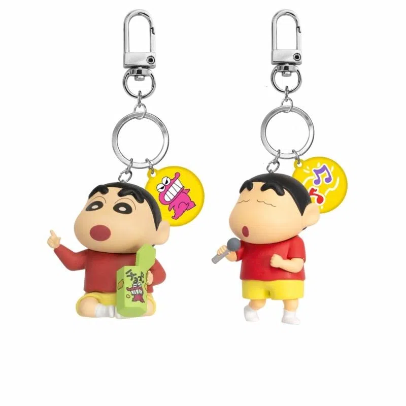 灵动创想 蜡笔小新的一天 钥匙扣 男女同款情侣款