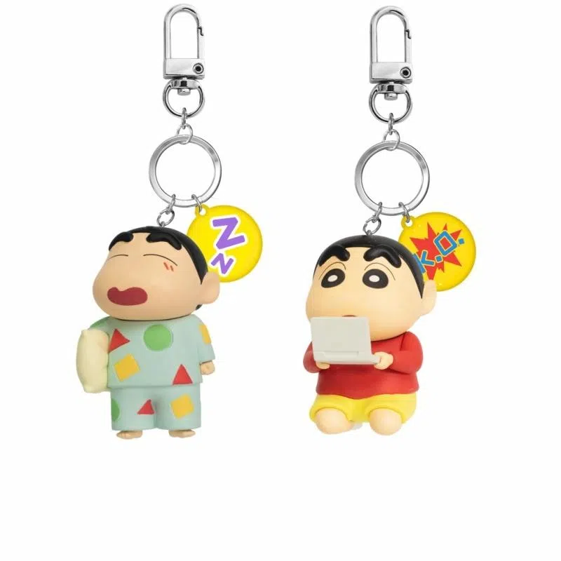 灵动创想 蜡笔小新的一天 钥匙扣 男女同款情侣款