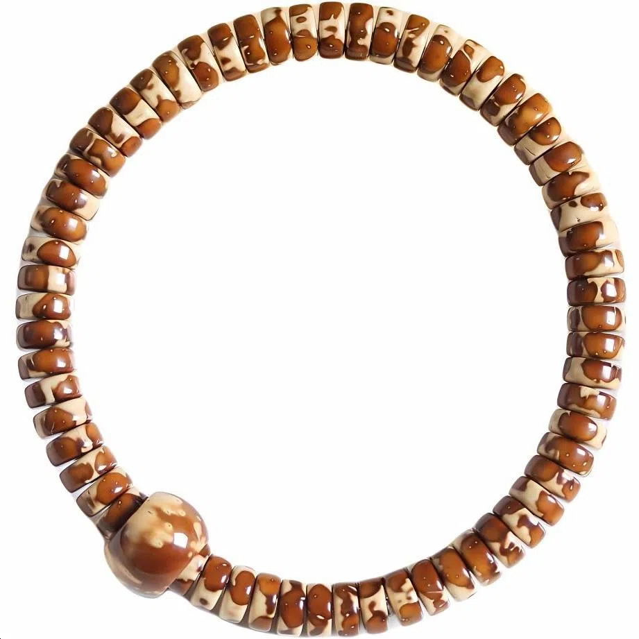 書卓 新式国潮 招财实心鼠 药片珠 花皮精工手工直切文玩盘玩#好运 时来运转 优雅气质 紫金鼠 手串 男女同款情侣款