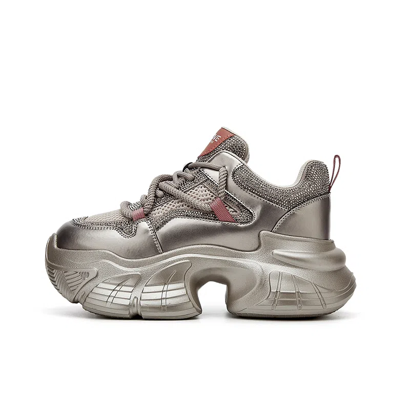 金佰川 合成革 舒适百搭 休闲时尚 显瘦 耐磨 低帮 老爹鞋 女