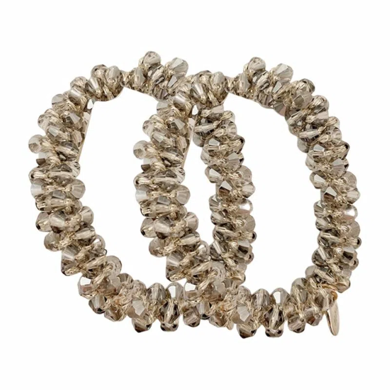 简应舒 水晶发圈头绳扎头发舒适 树脂 发饰 女款