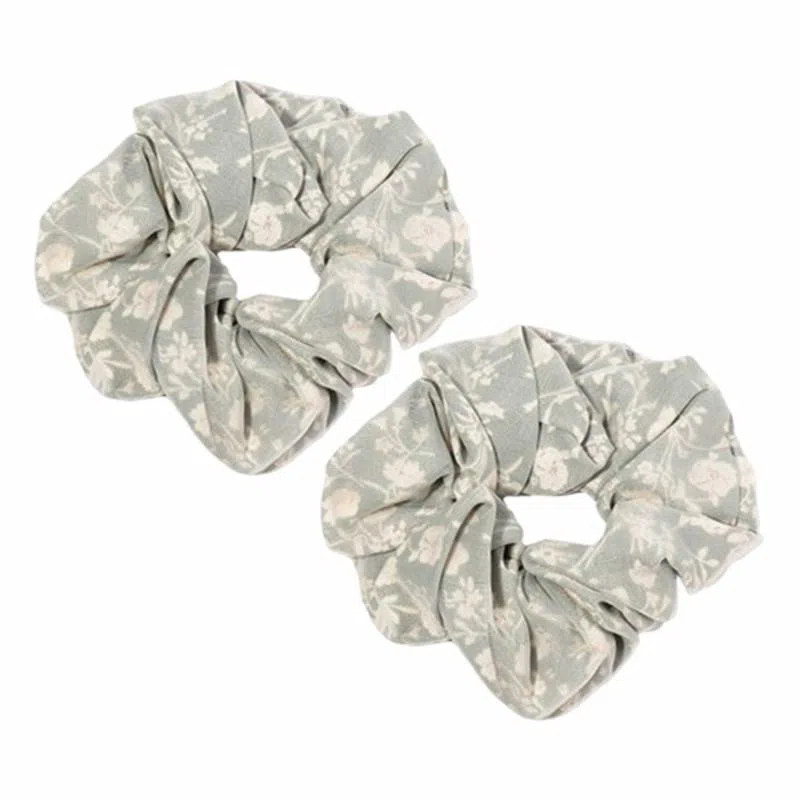 简应舒 法式碎花大肠扎头发丸子头发绳百搭 布艺 发圈 女款