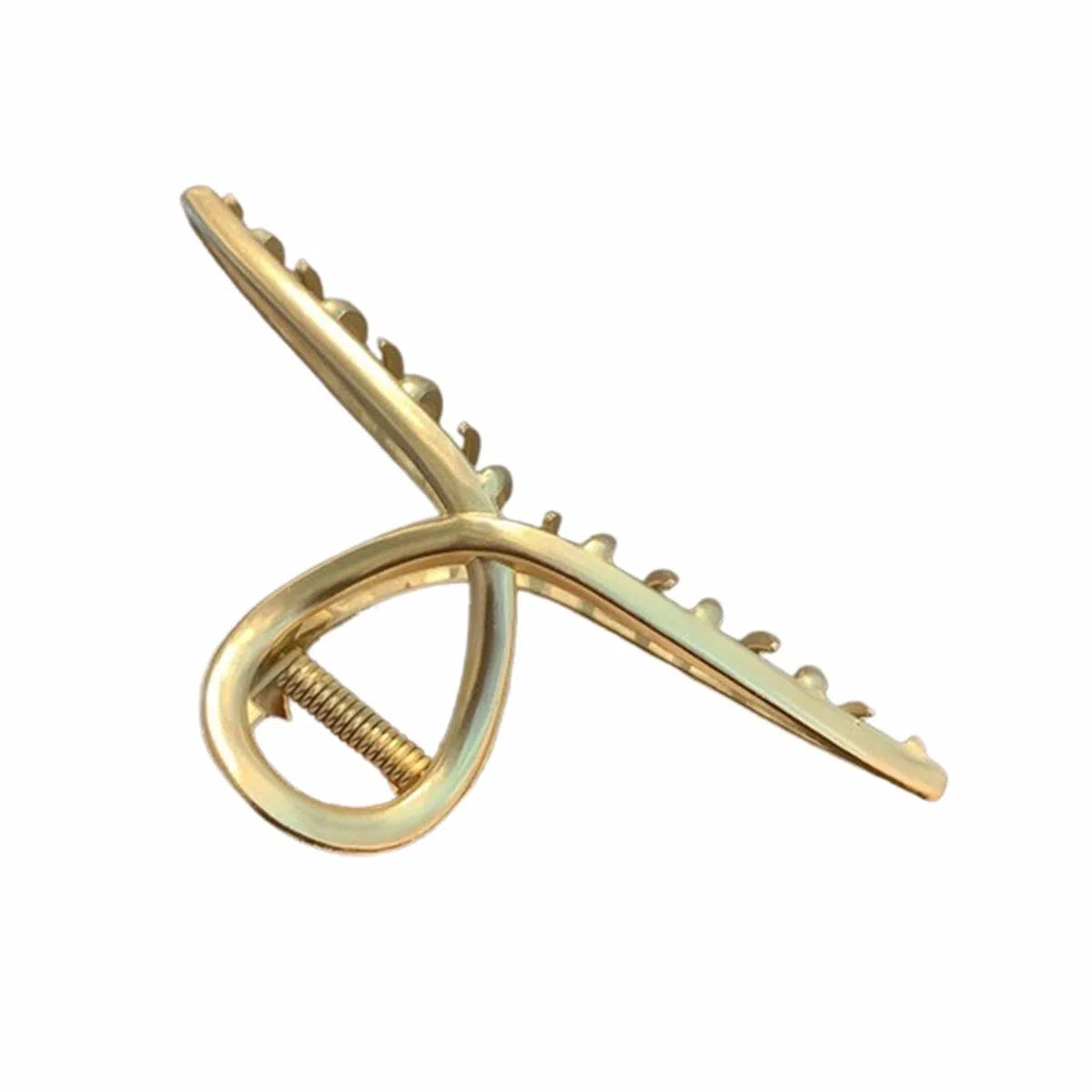 简应舒 哑金交叉形后脑勺盘发 合金 发夹 女款