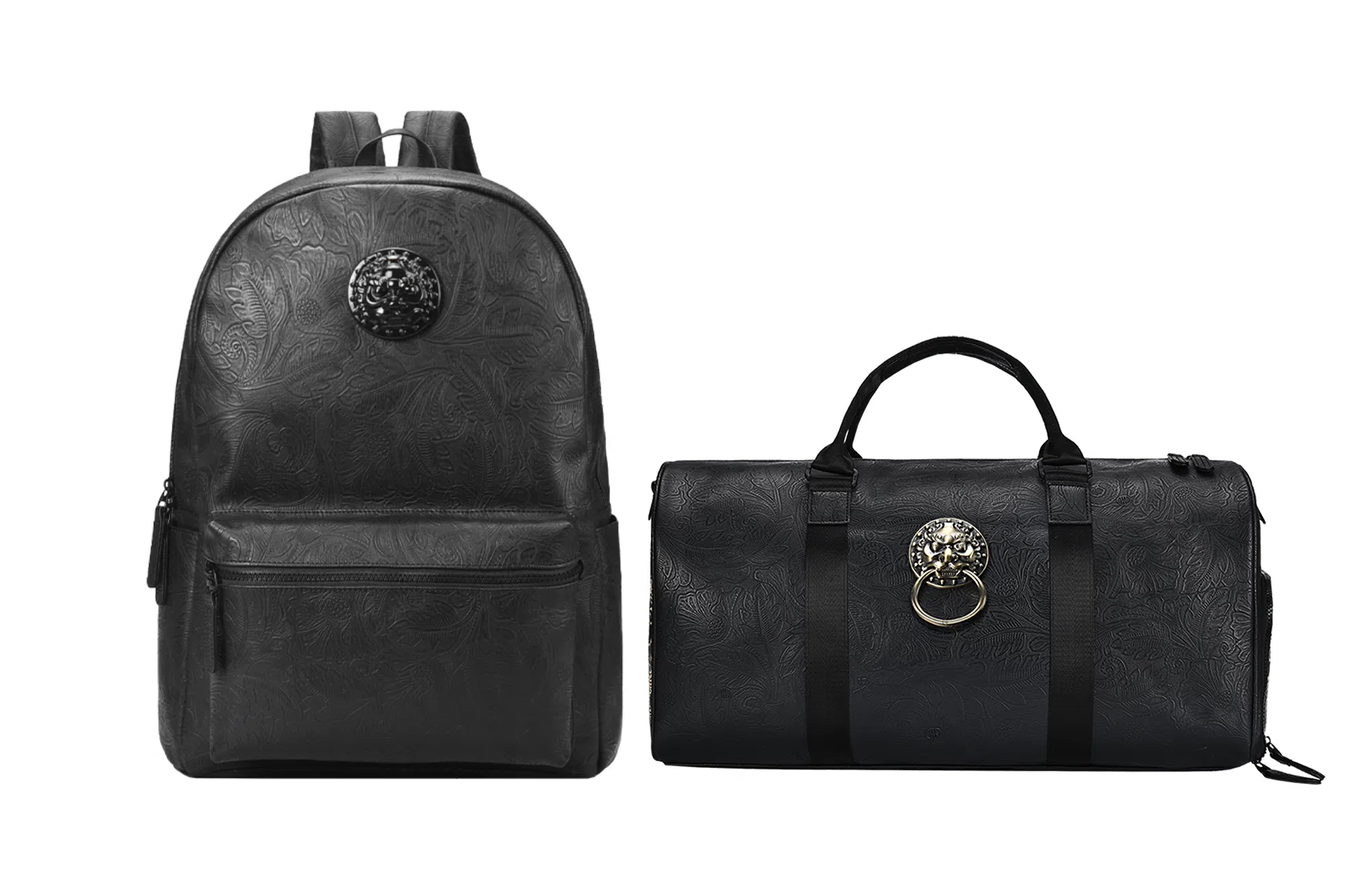 Chusu Black Lion Head Backpack