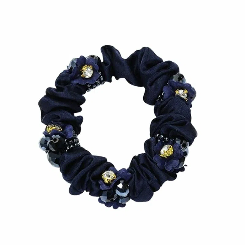 简应舒 发绳扎马尾简约头花串珠款绑头发皮筋 奥地利水晶 发圈 女款