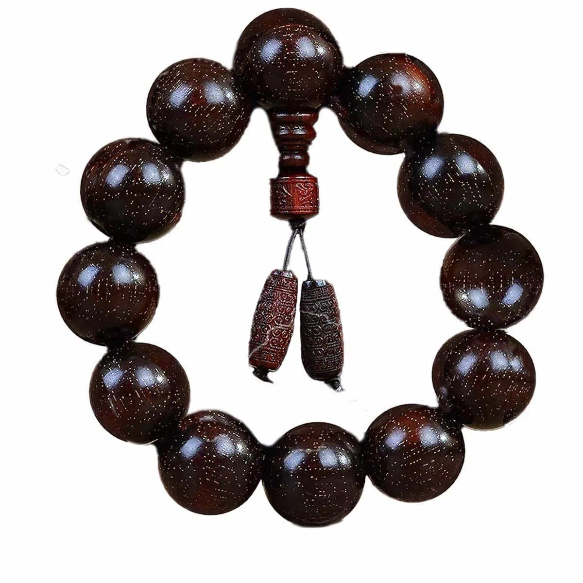 鶄鲤 新中式佛珠 红花梨 手串 男女同款情侣款