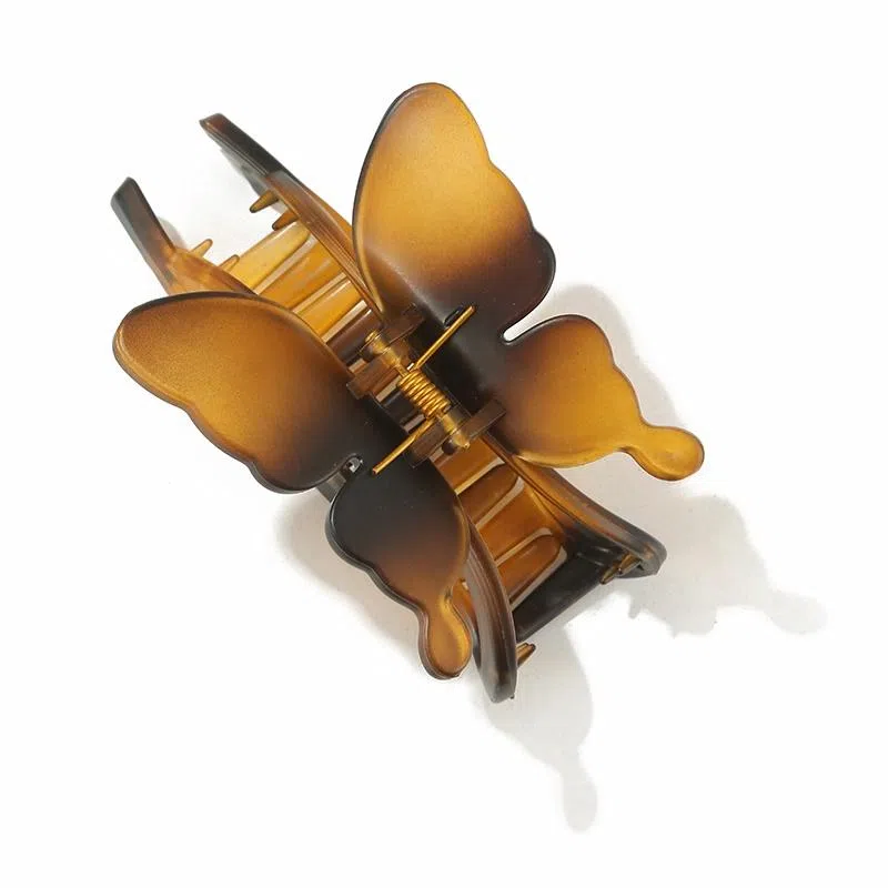 如花梦 简约蝴蝶 高级感气质鲨鱼夹 亚克力 发夹 女款