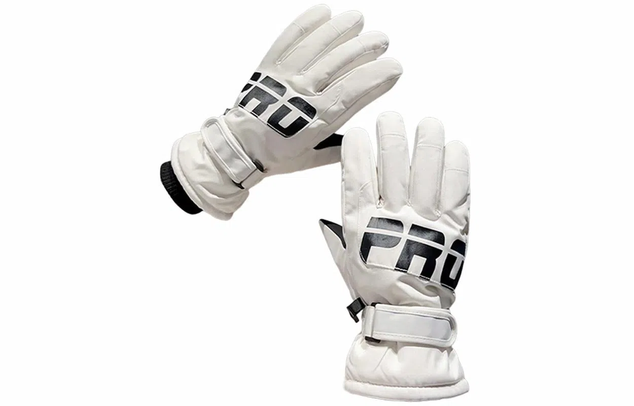 优幽兰 时尚百搭滑雪必备冬季保暖可触屏防风玩雪防泼水加绒加厚骑行电动车东北户外出行防寒装备 聚酯纤维 手套 男女同款情侣款