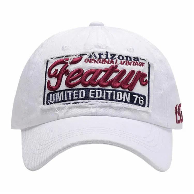 木林森 美式复古水洗做旧 时尚复古贴布立体刺绣弯檐遮阳 棉 鸭舌帽 男女同款情侣款