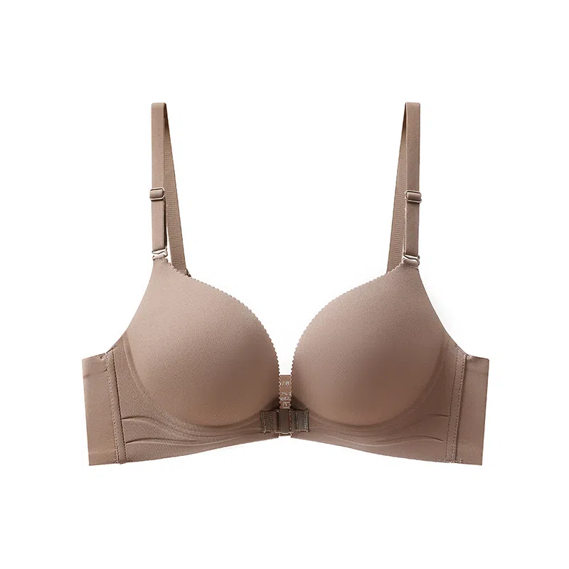 二三二三 无痕前扣小胸聚拢无钢圈收副乳防下垂防走光背心式上薄下厚纯欲性感舒适透气薄款文胸 女款 礼盒装