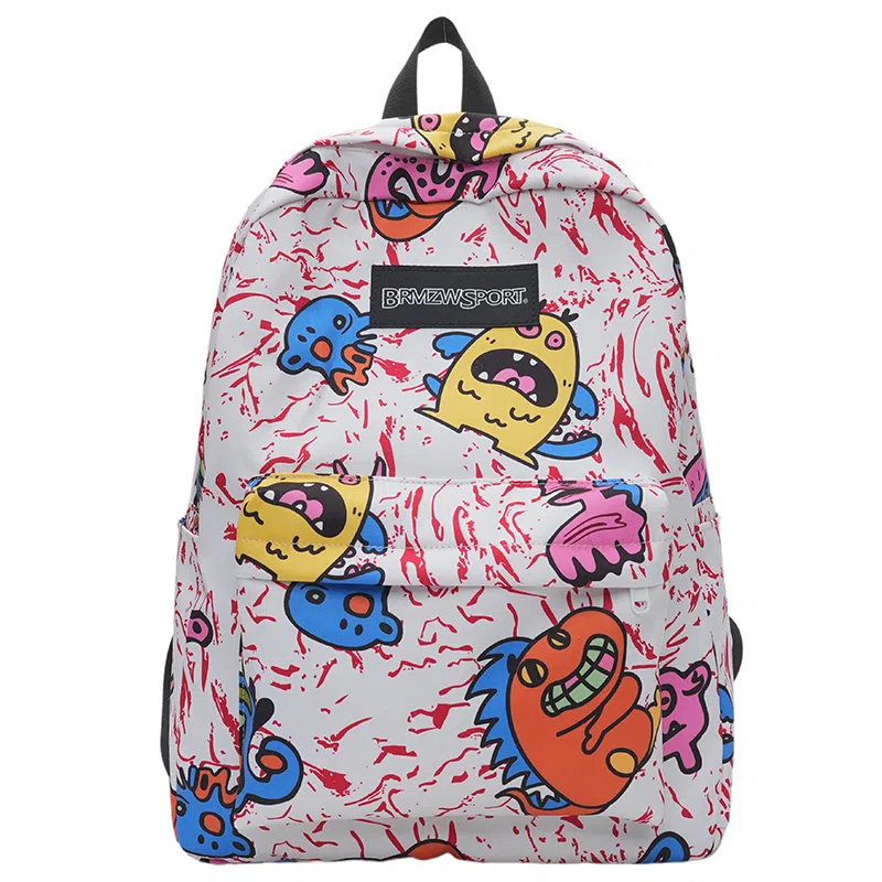 垣途者 涂鸦小怪兽学生书包背包 尼龙 双肩包 常规 男女同款情侣款 多色