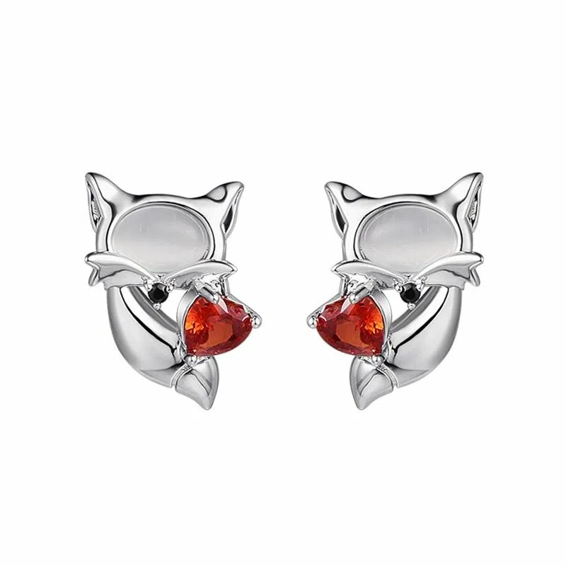 CAROMAY Fox Earrings Copper Alloy