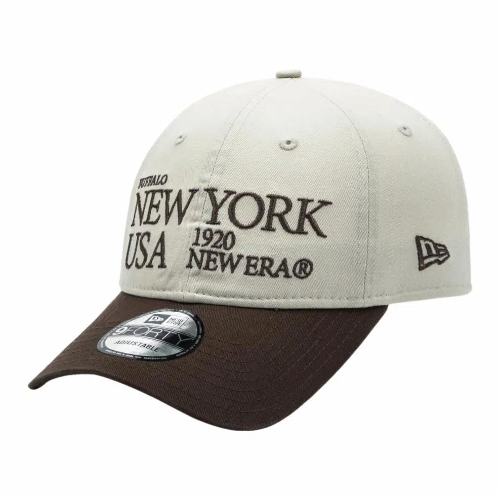 New Era Logo Cotton Cap Stone