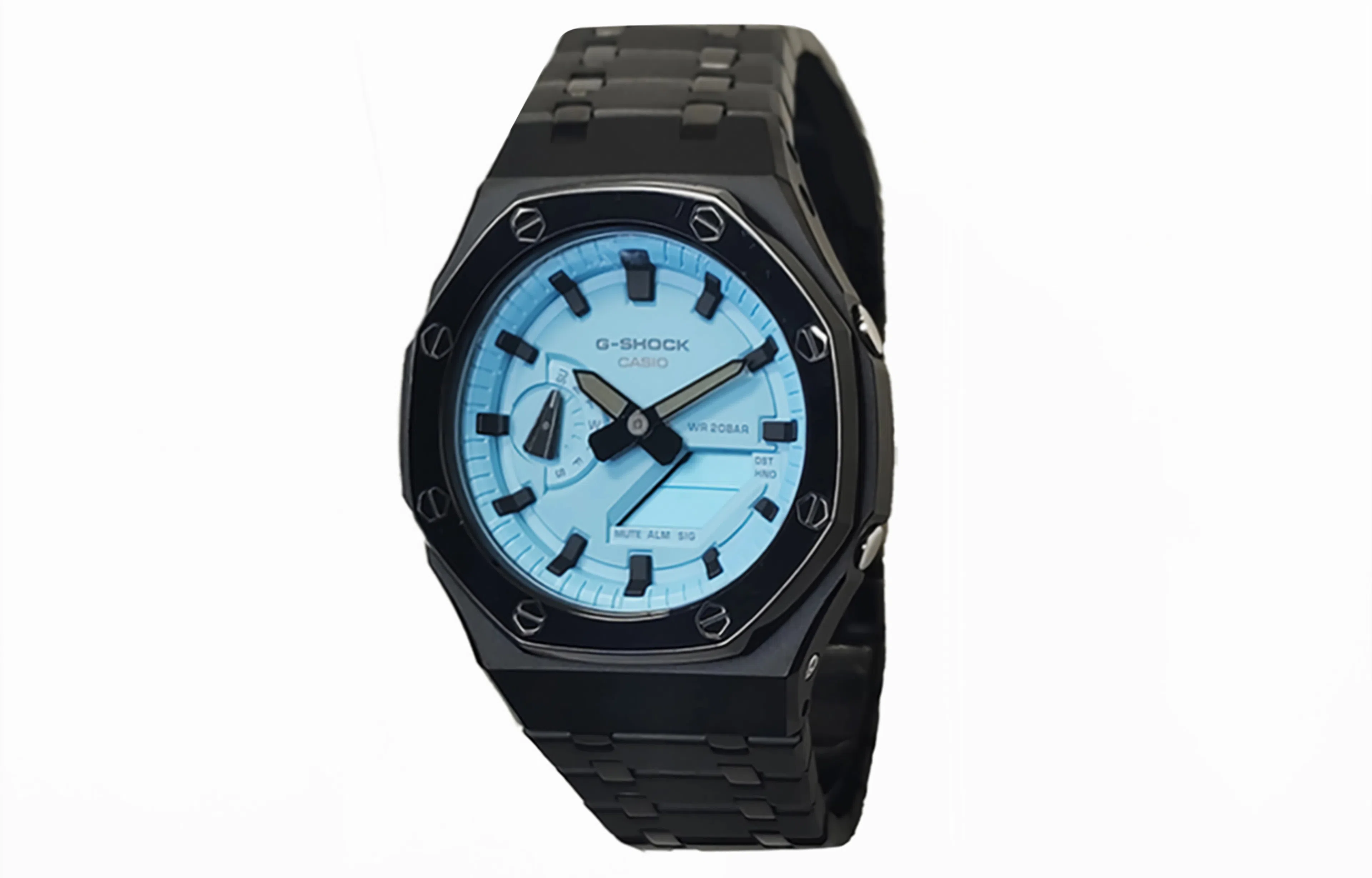 CASIO GA-2100-2A2 Polished Black Blue
