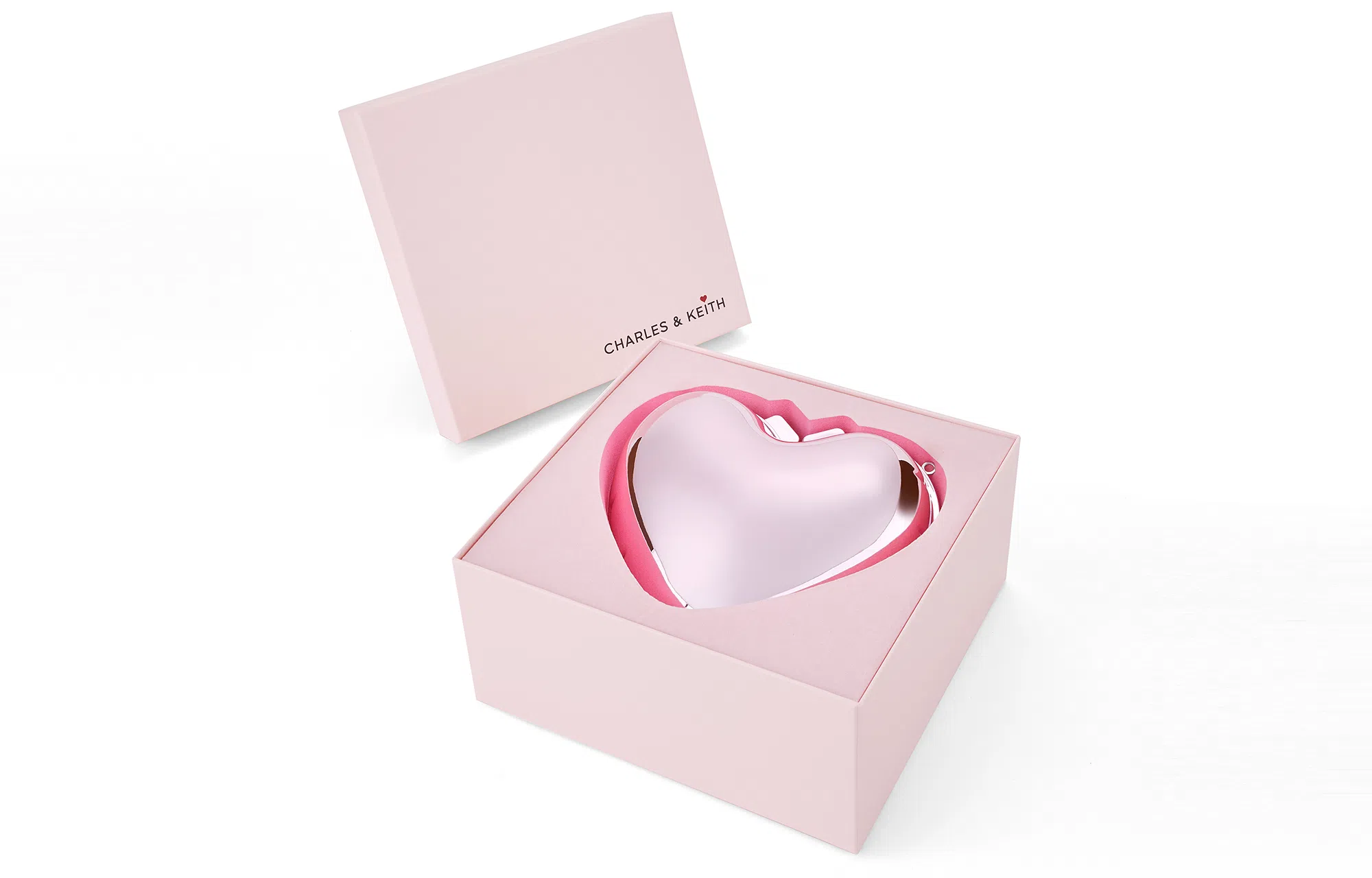 CHARLES&KEITH Chain Heart Shoulder Bag