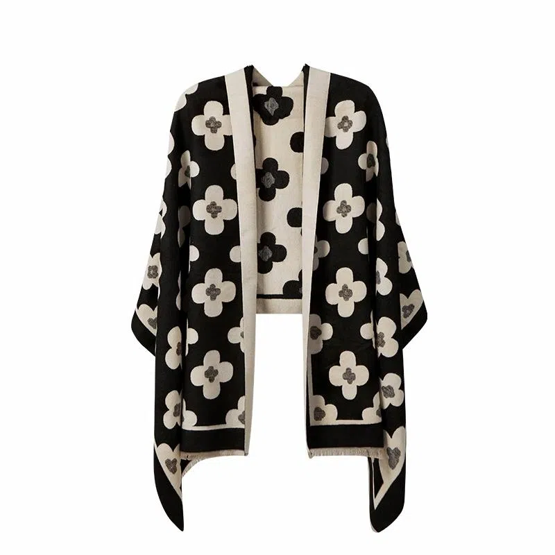 纳兰杜 春夏薄款小流苏高级感旅行配饰外搭四季通用拍照实用 聚酯纤维 披肩 女款