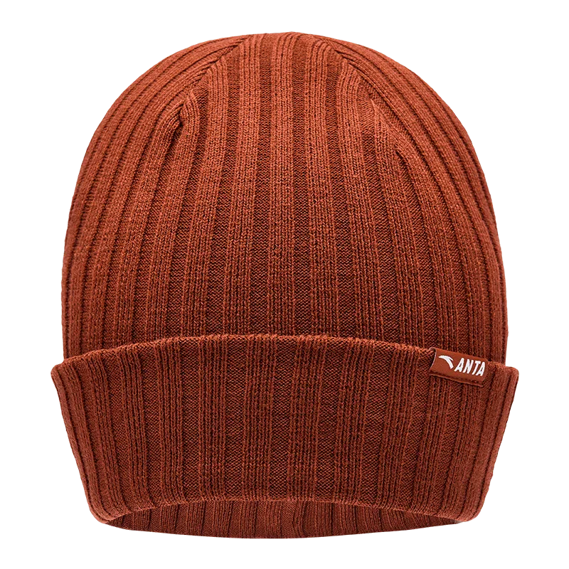安踏儿童 纯色简约护耳针织保暖加厚防风 腈纶 绒线帽 儿童款
