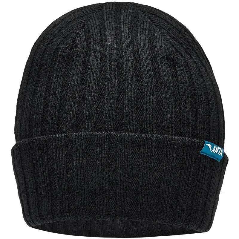 安踏儿童 纯色简约护耳针织保暖加厚防风 腈纶 绒线帽 儿童款