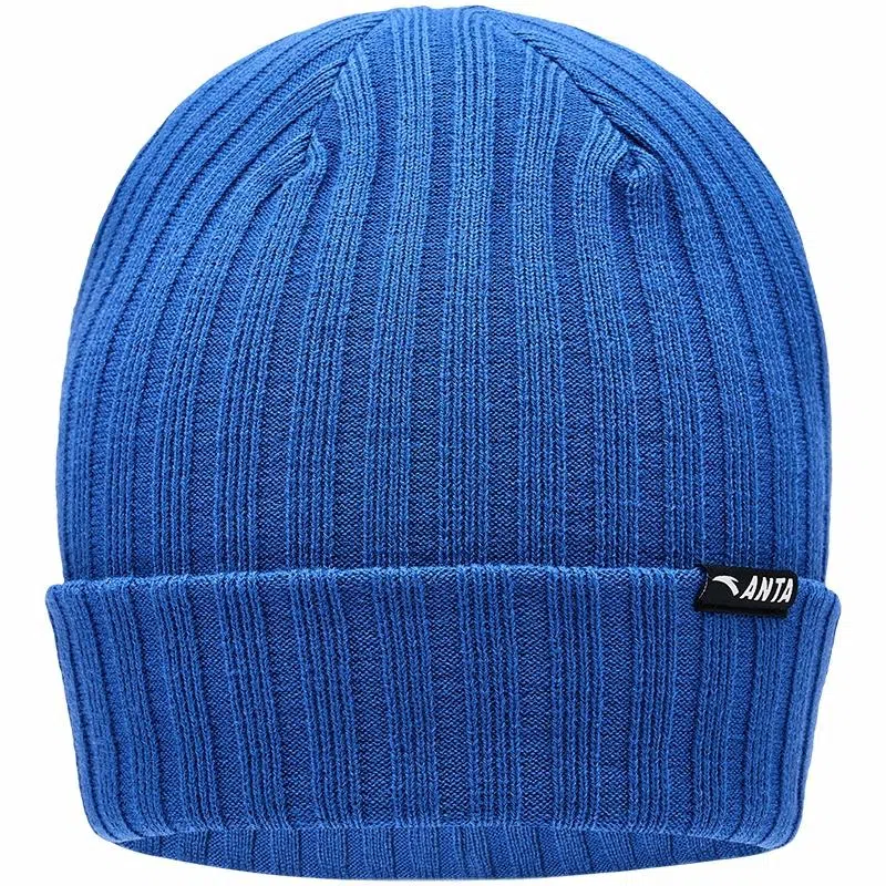 安踏儿童 纯色简约护耳针织保暖加厚防风 腈纶 绒线帽 儿童款