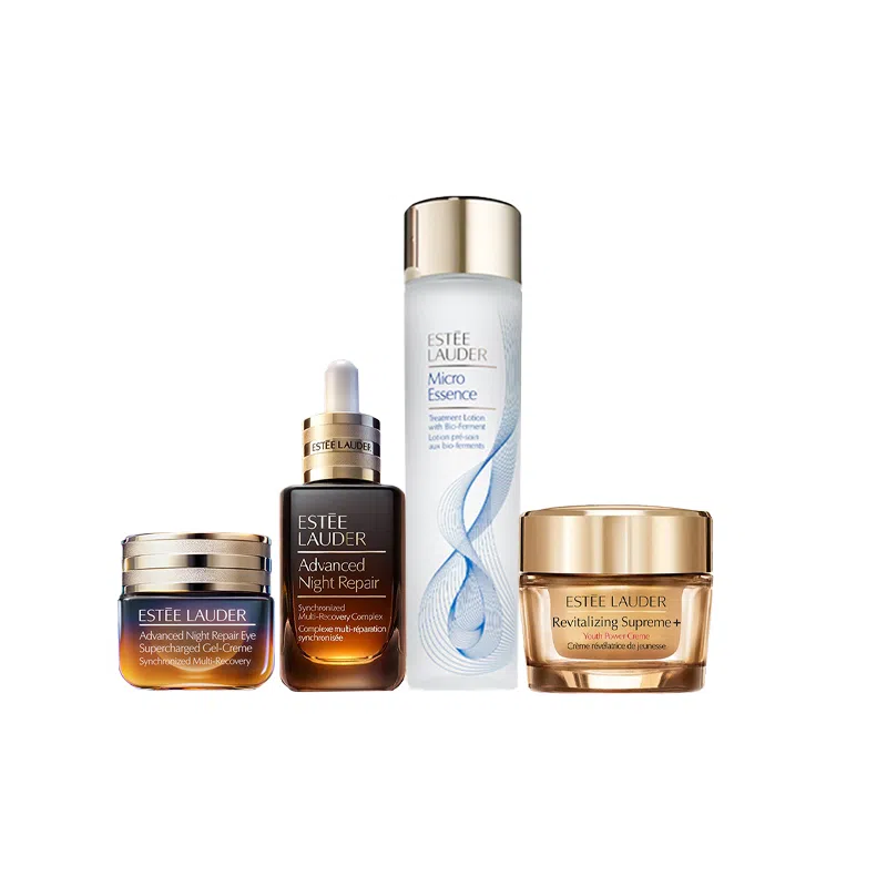 雅诗兰黛 明星礼盒小棕瓶樱花水护肤套装 保湿滋润修护 四件套