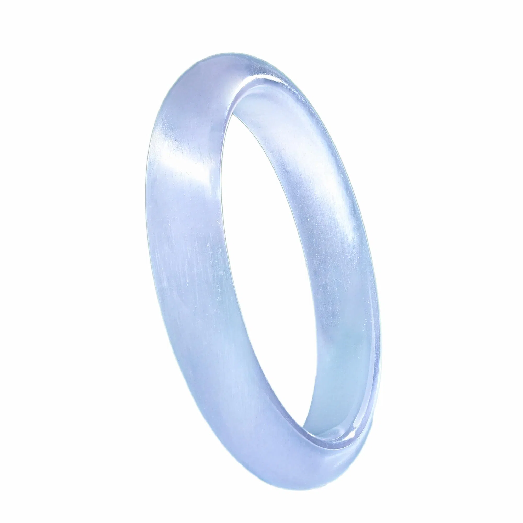 素于 白月光玉镯国潮中式精致古风清冷感素圈温润气质优雅小众叠戴平安镯旗袍汉服通勤时尚简约百搭#幸运配饰 玻璃猫眼 手镯 女款