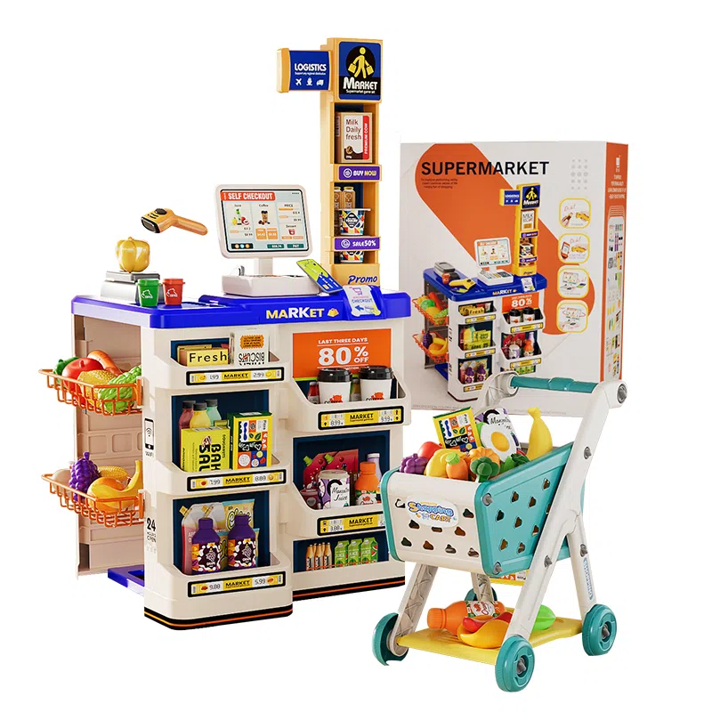 益米 过家家山姆超市购物台 收银机 早教益智玩具
