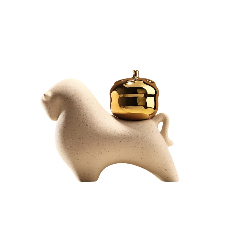 咕轹 新中式 马上有钱软装玄关客厅桌面电视柜装饰品  潮流衍生品