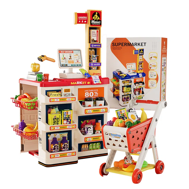 益米 过家家山姆超市购物台 收银机 早教益智玩具