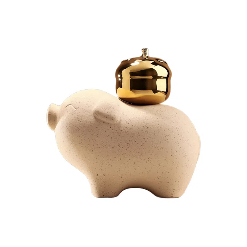 咕轹 新中式 马上有钱软装玄关客厅桌面电视柜装饰品  潮流衍生品