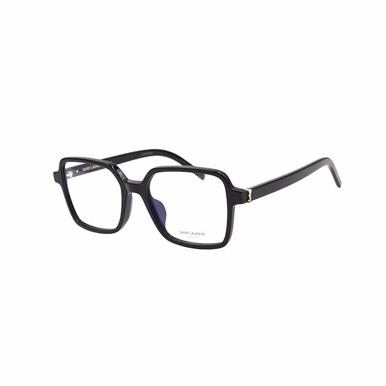 Saint Laurent Interlocking Hinge Square Optical Frames Black