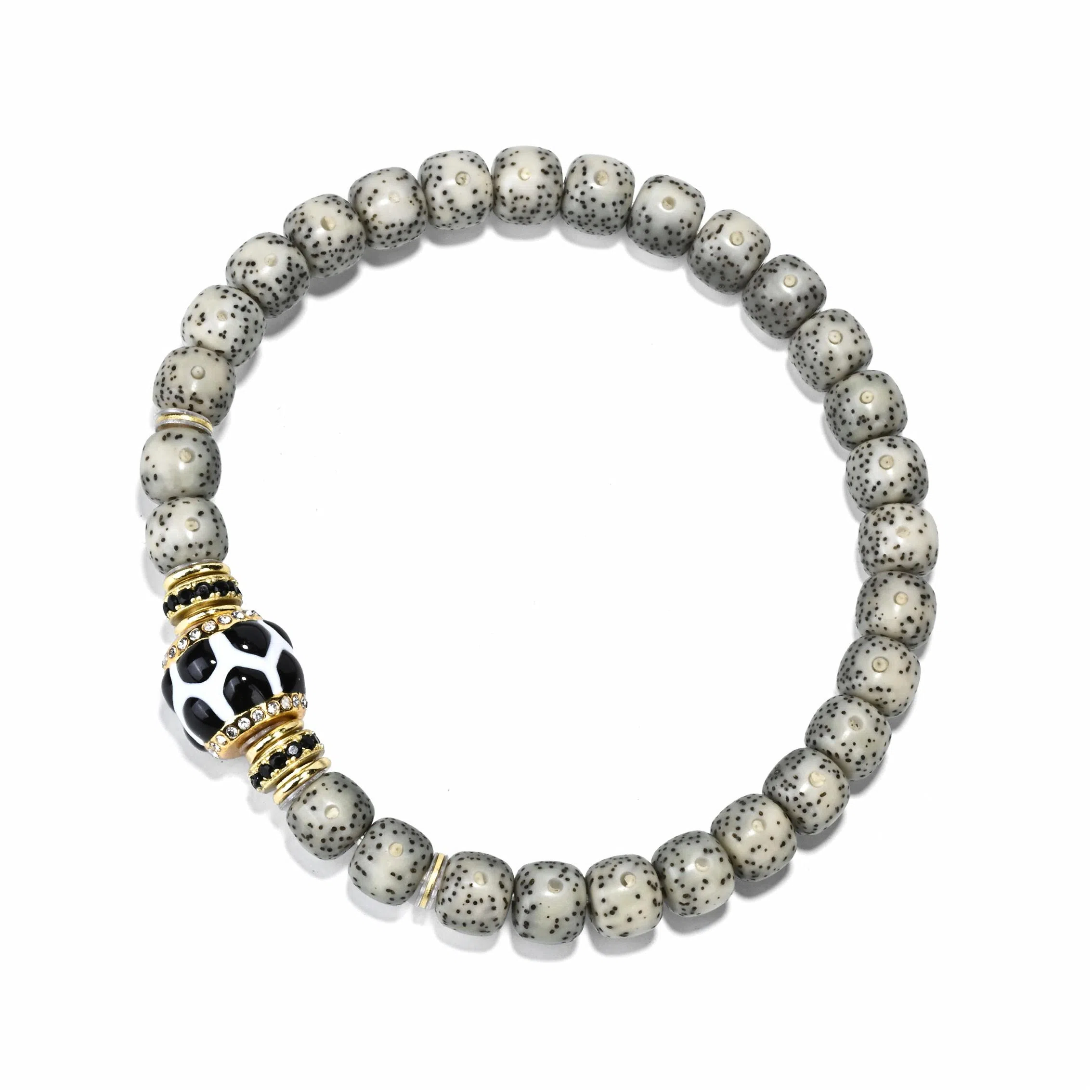 钰澜文玩 青花 珐琅彩寿珠搭配款#好运 星月菩提 手串 男女同款情侣款