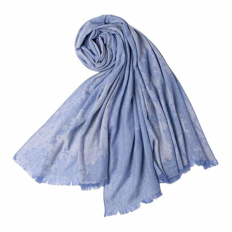 红豆 保暖提花加长加宽两用款 山羊绒 披肩 女款