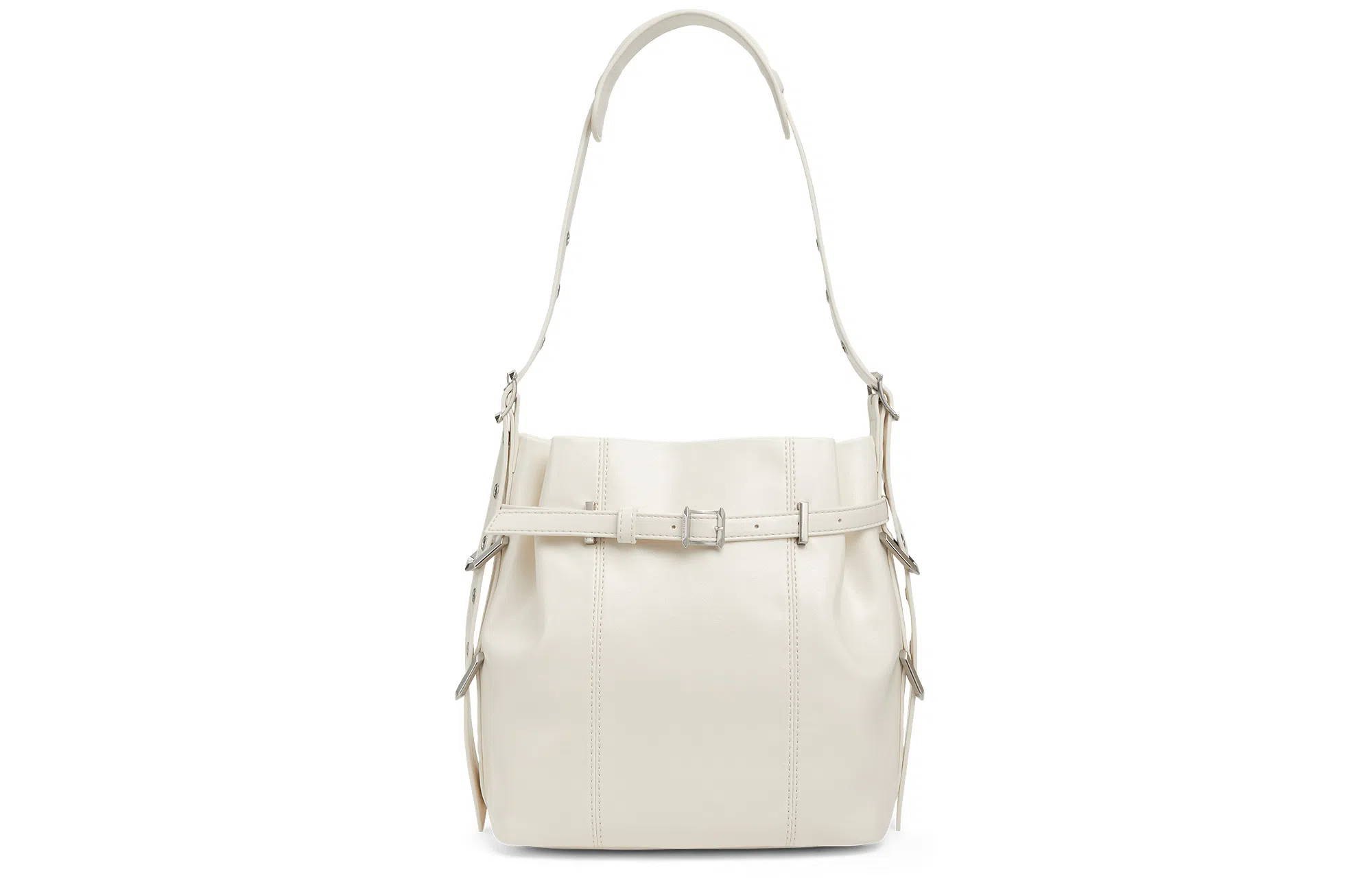 Charles & Keith Crossbody Bag Noir/Cream/Silver