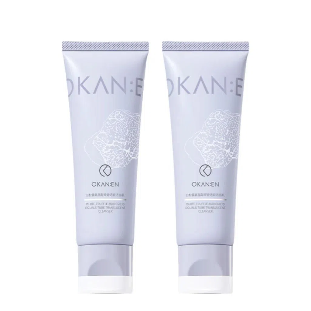 欧嘉莱尼 双管洗面奶清洁控油白松露氨基酸双管透润洁面乳 保湿修护滋润
