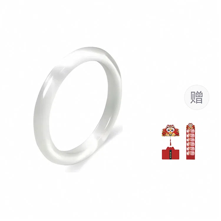 【蛇运吉祥】 雅谷 白月光 一步一响 平安贵妃玉镯 国潮复古 高级感清冷 新中式古风汉服旗袍百搭精致美人镯 玻璃猫眼 玉石手镯 女款