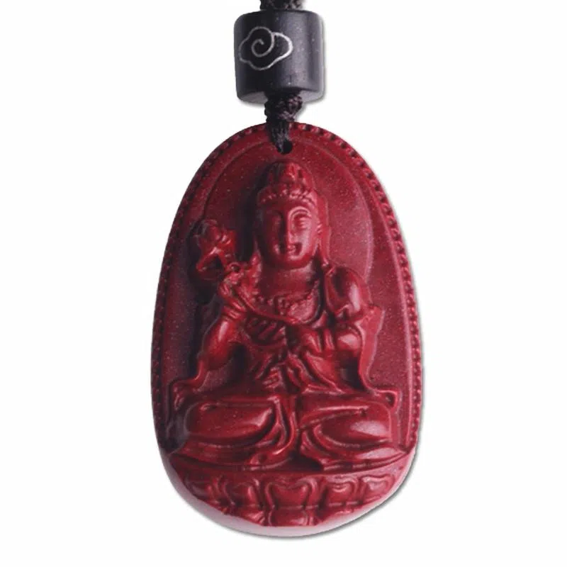 妍韵珠宝 十二生肖本命佛 平安好运吉祥护身符 再造辰砂朱砂 玉石吊坠 男女同款情侣款