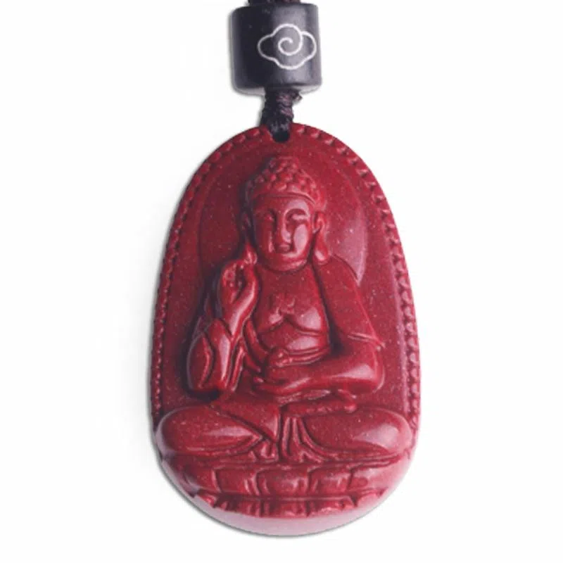 妍韵珠宝 十二生肖本命佛 平安好运吉祥护身符 再造辰砂朱砂 玉石吊坠 男女同款情侣款