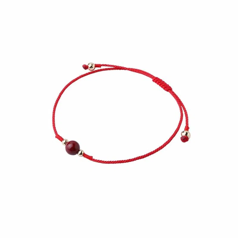 凤凰涅磐 “朱”事如意 本命年红绳紫金砂转运珠手工编织绳 可调节 不掉色#好运 朱砂 手绳 女款