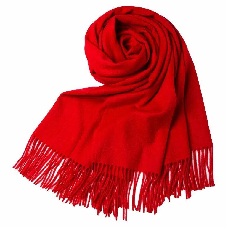 红豆 简约时尚保暖 山羊绒 绒线围巾 女款