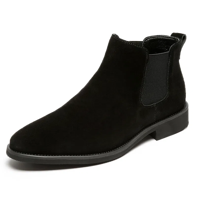 威世米邦 牛反绒 韩版百搭英伦风复古休闲工装 短筒 切尔西靴 男款