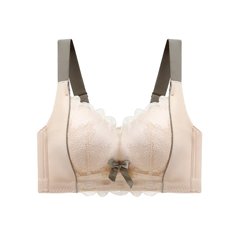 二三二三 小胸平胸不空杯中厚无钢圈聚拢专用纯欲性感舒适透气上托收副乳无痕防下垂调整型美背文胸 女款 组合装